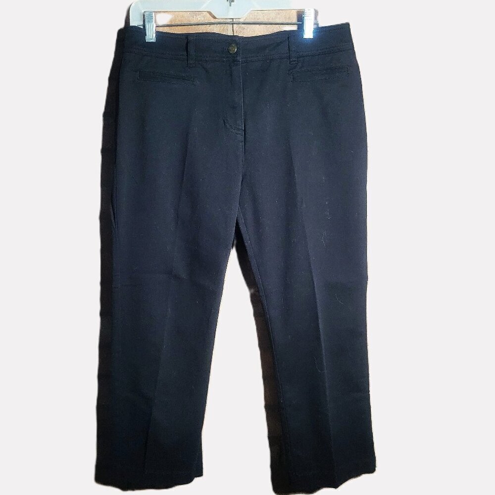 Jones New York Sport Stretch Crop/Ankle Pants - Black Size 10